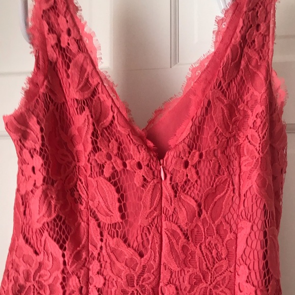 Adrianna Pappel dress.  Coral. Size 4P. V neck in back and front.  Fully lined - Picture 8 of 8